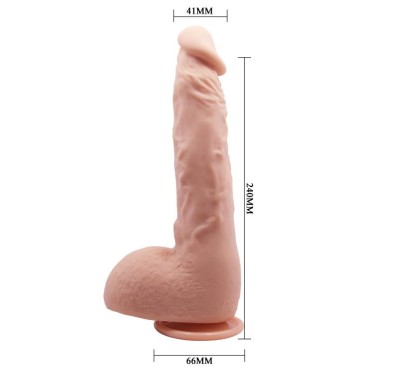 Elastyczne realistyczne dildo 24 cm żylaste skóra